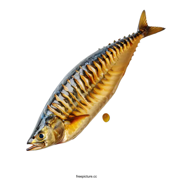 [Transparent Background PNG]smoked fish on white background