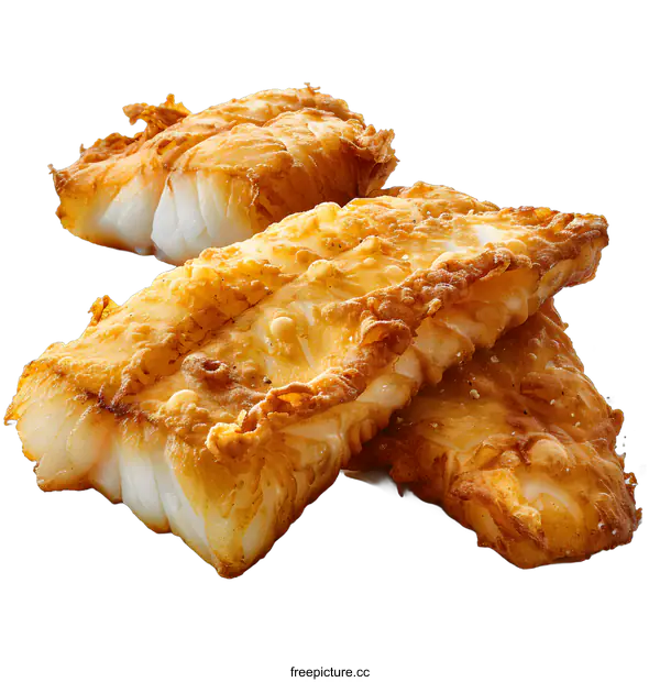 [Transparent Background PNG]Delicious Fried Fish Fillets