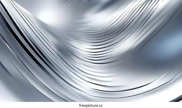 Abstract Metal Waves Background Design