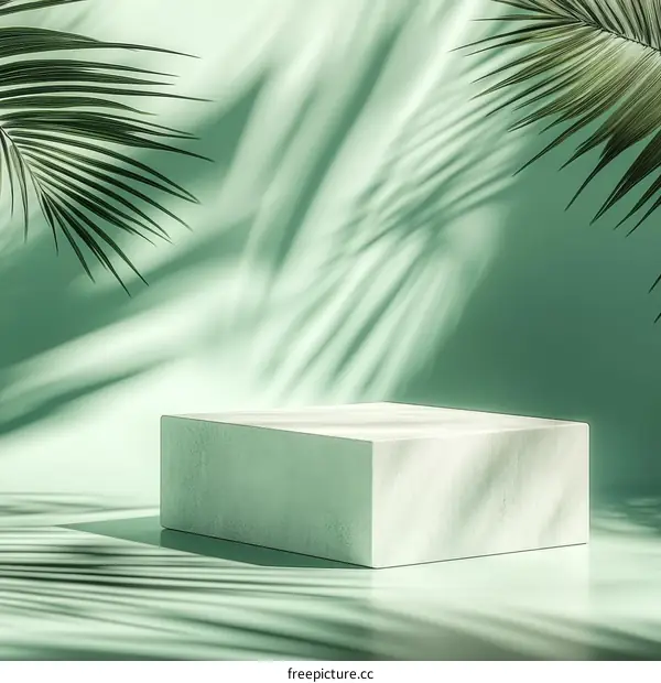 Minimalist Green Product Display Podium