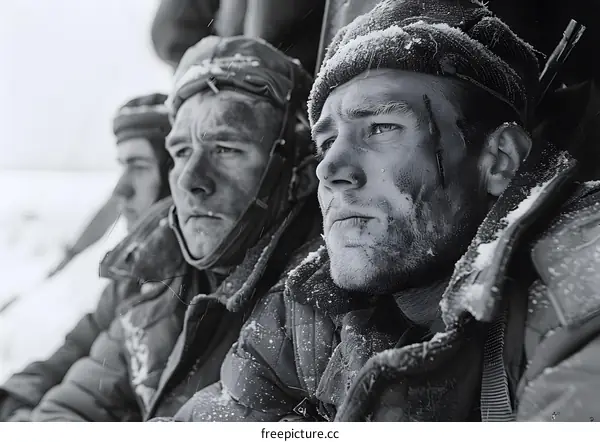 A group of soldiers in the snow