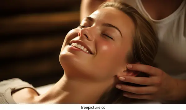 Relaxing head massage