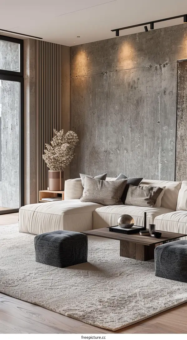 Modern minimalist living room interior design