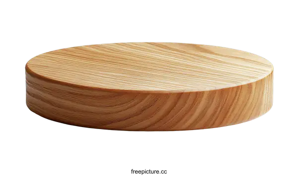 [Transparent Background PNG]Wooden Round Cutting Board Close-up