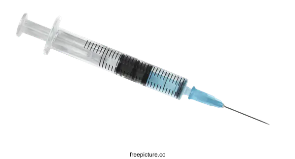 [Transparent Background PNG]Medical Syringe on White Background