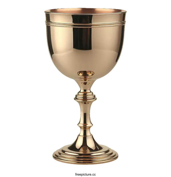 [Transparent Background PNG]Rose Gold Wine Cup with Elegant Design