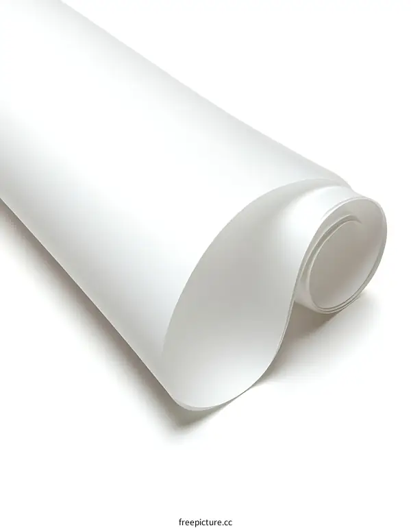 Rolled Blank Paper Sheet with Abstract Texture