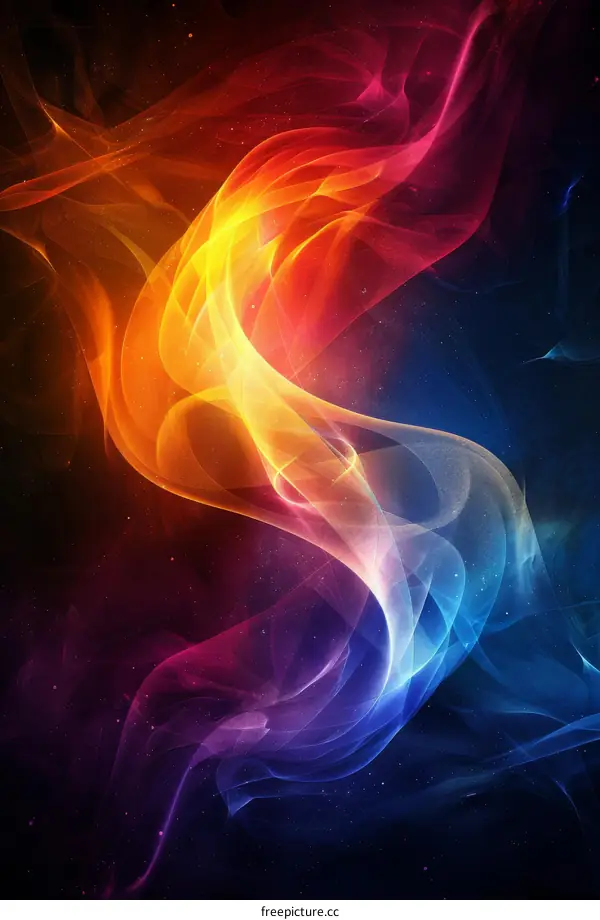 Abstract Colorful Energy Flow Design