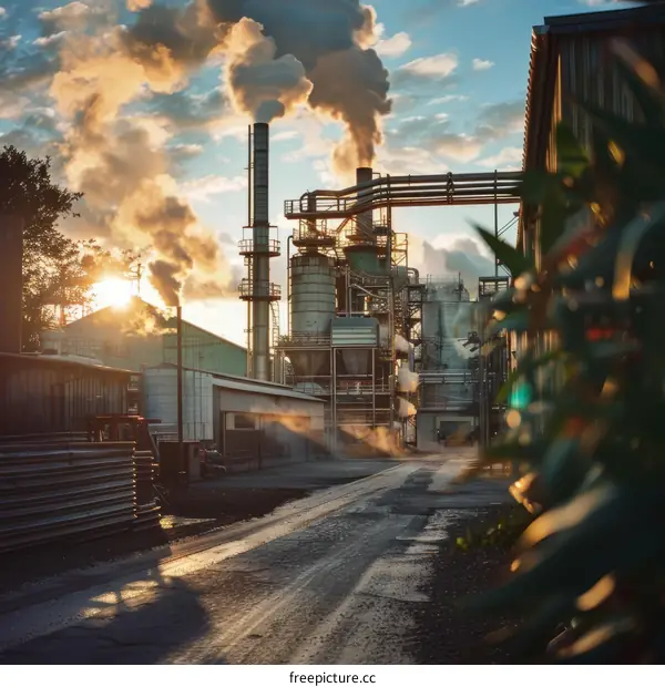 Industry Smoke Stack Air Pollution