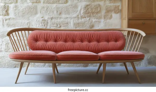Mid-Century Modern Coral Sofa Design