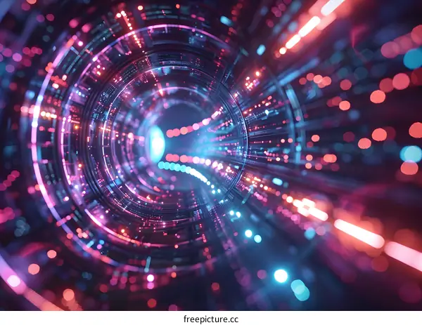 Abstract Digital Tunnel Background