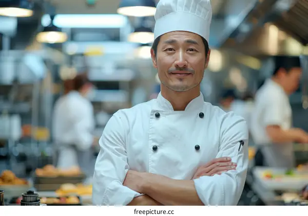 Portrait of a male chef in a commercial kitchen
