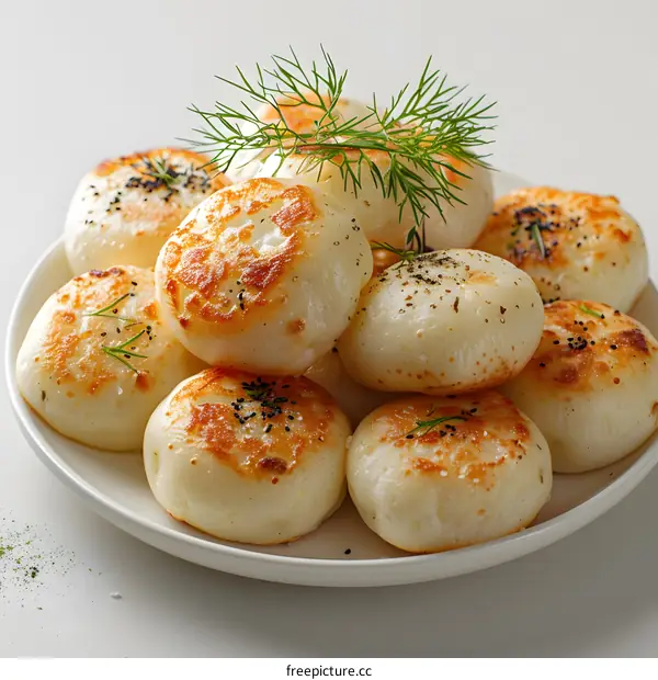 delicious dumplings with dill