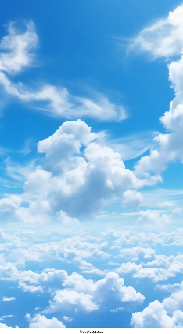 Blue Sky with White Clouds