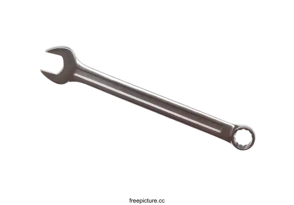 [Transparent Background PNG]Metal Wrench on White Background