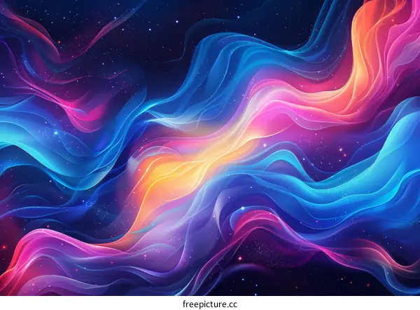 Cosmic Tapestry: A Colorful Nebula