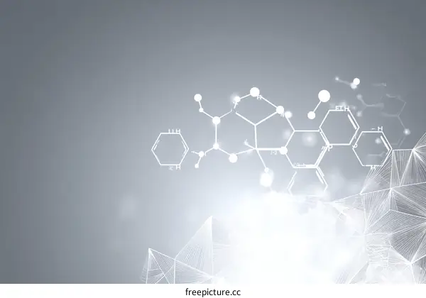 Abstract Scientific Molecular Structure Background Design