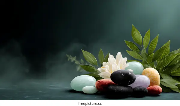 Zen Stones and Botanical Arrangement
