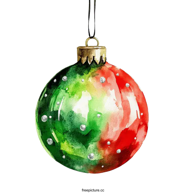 [Transparent Background PNG]Watercolor Christmas Ornament Illustration