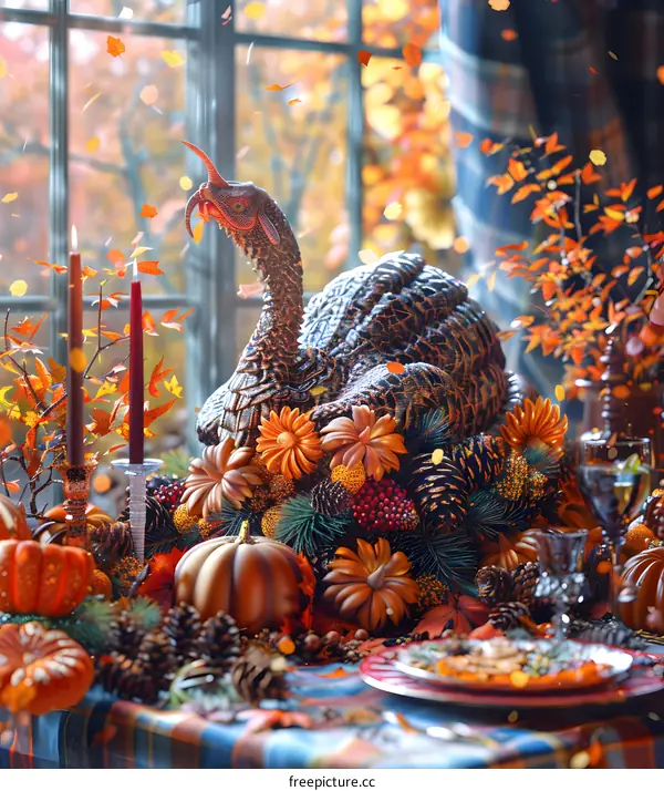 Thanksgiving Turkey Dinner Table