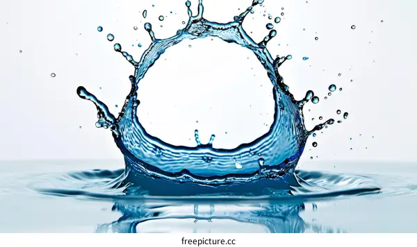 water splash with white background
