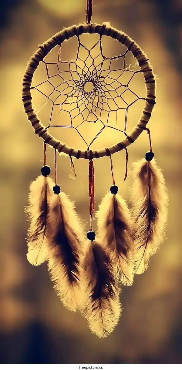 Dreamcatcher with Feathers Hanging