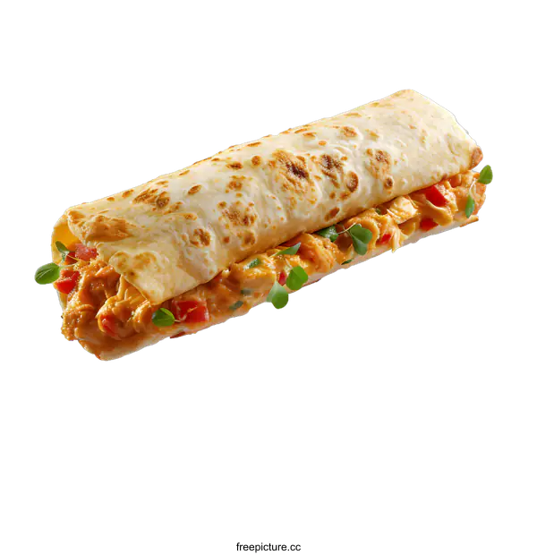 [Transparent Background PNG]Chicken Wrap on White Background