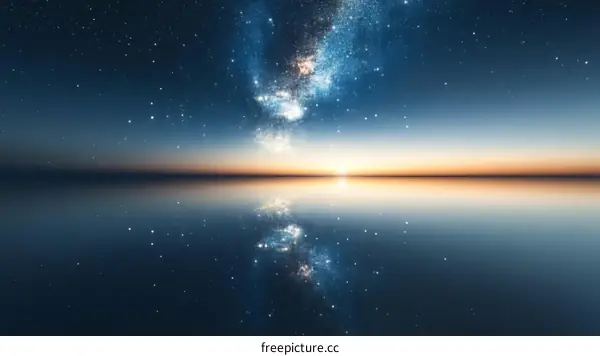 Cosmic Reflection on a Still Water Surface
