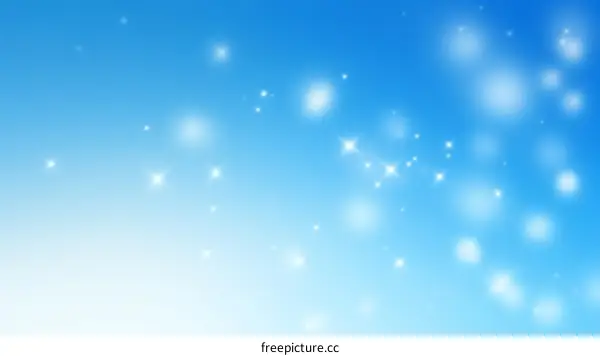 Abstract Blue Sky with Sparkling Particles