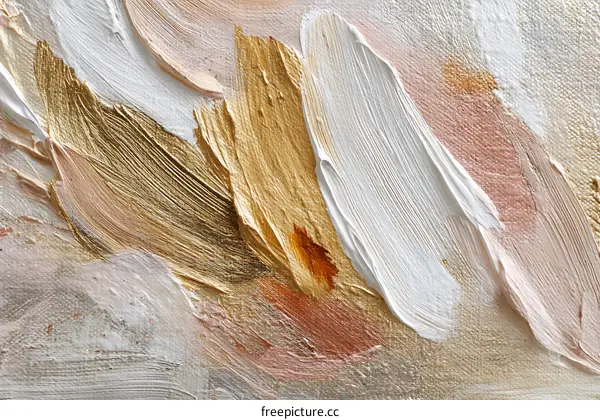 Abstract Painting with Textured Brushstrokes