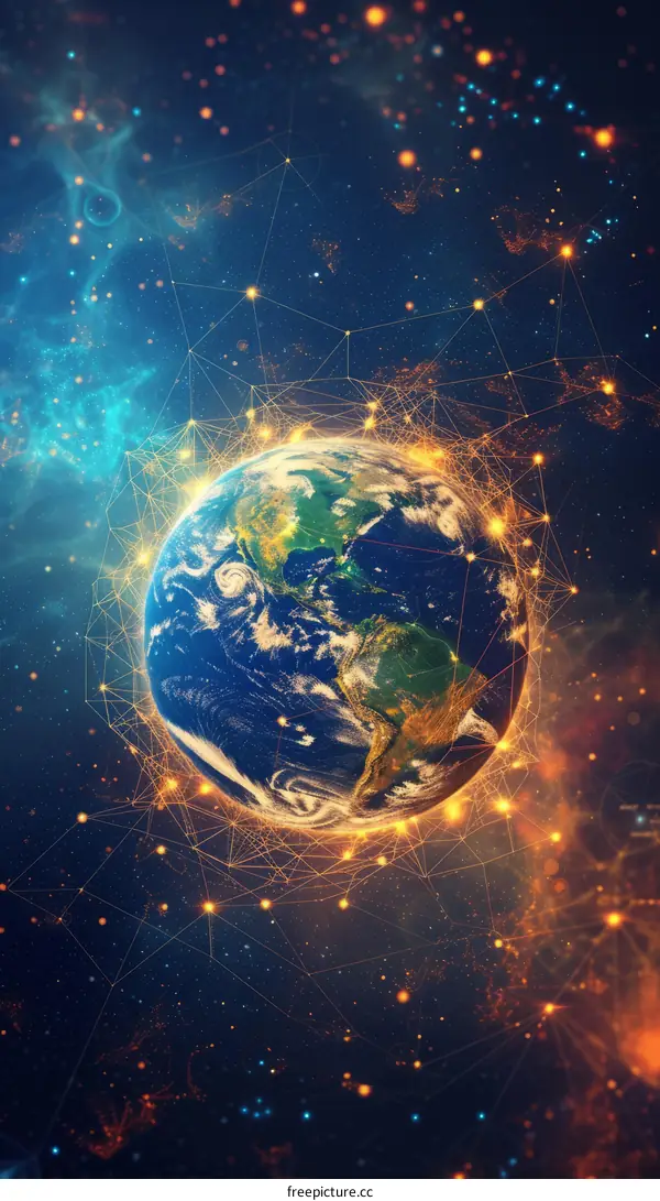 Earth, A Network of Stars and Lights