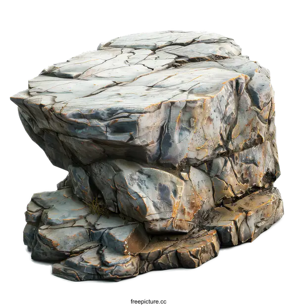 [Transparent Background PNG]gray rock isolated on white background