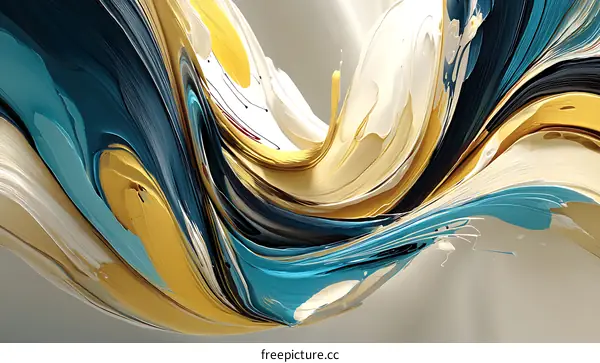 Abstract Art Painting Colorful Liquid Flow