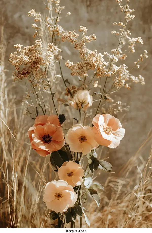 Blooming Flowers in a Summer Field
