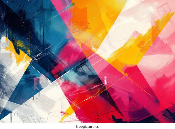 Abstract Colorful Geometric Shapes Art