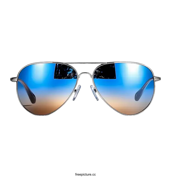 [Transparent Background PNG]Stylish Aviator Sunglasses with Gradient Lenses