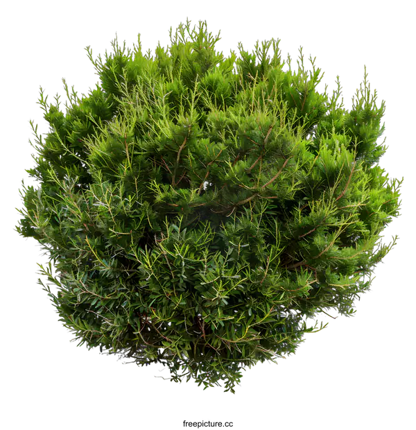 [Transparent Background PNG]Green Bush Isolated on White Background