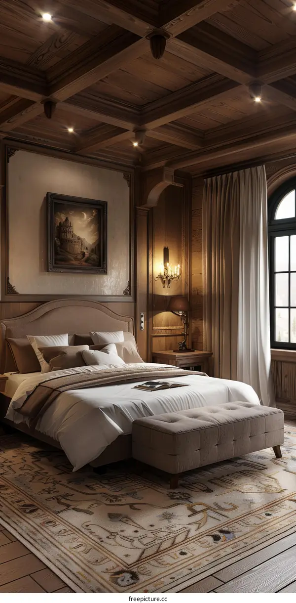 Wooden Bedroom Interior Design with Elegant Decor