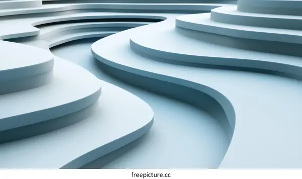 Abstract Light Blue Modern Geometric Design