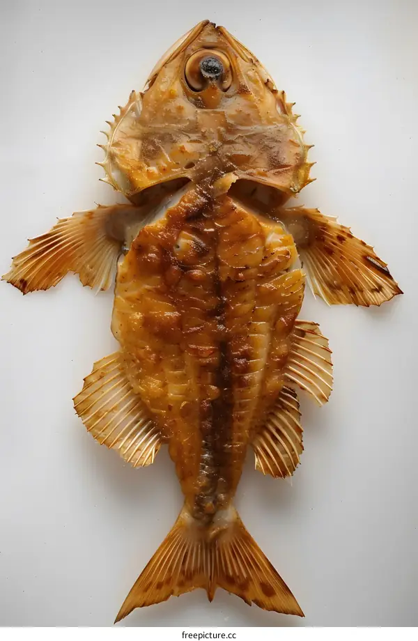 Grilled John Dory Fish on White Background