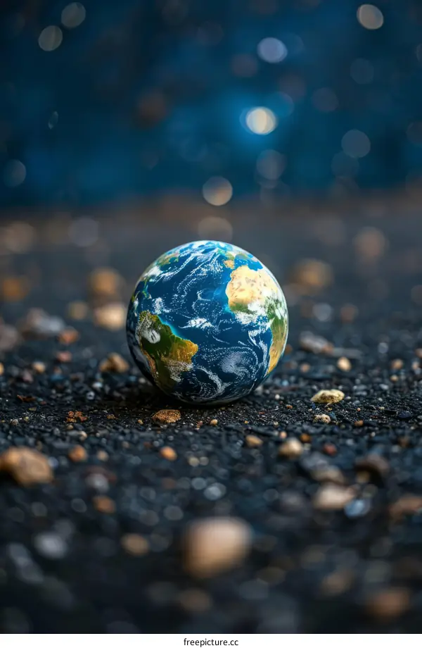 A small Earth on the ground