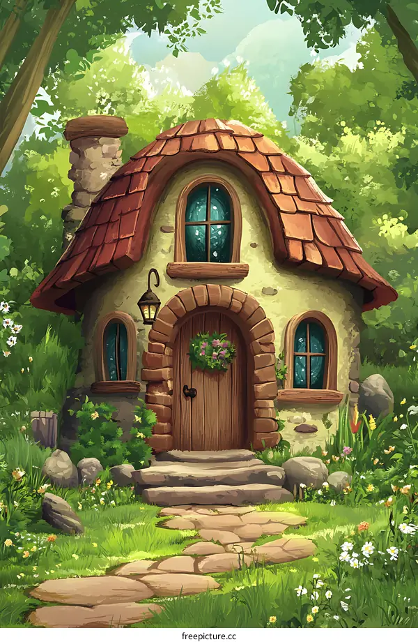 Stone Cottage in the Woods