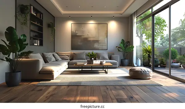 Modern minimalist living room