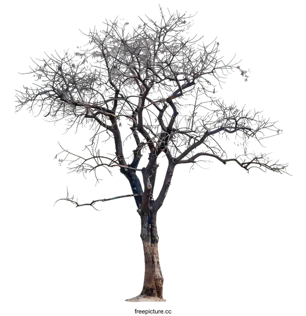 [Transparent Background PNG]Bare Tree Branch Isolated on White Background
