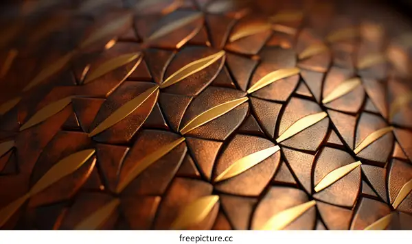 Brown and Gold Geometric Pattern