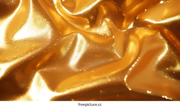 Golden fabric with glitter, shiny gold cloth