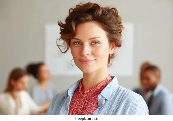 Confident Professional Woman in Business Setting