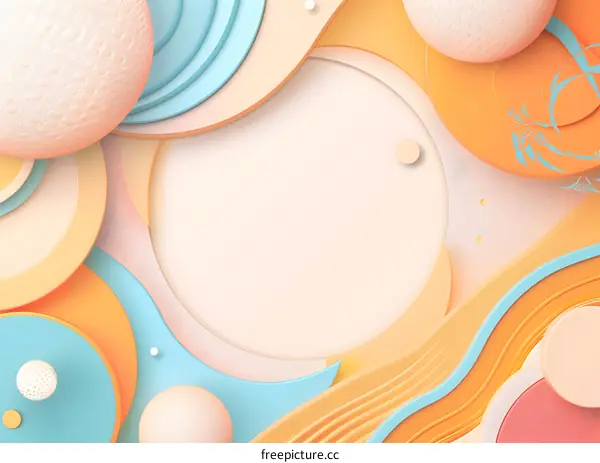Abstract Geometric Shapes in Pastel Colors