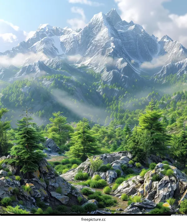 Misty Mountain Landscape Photography