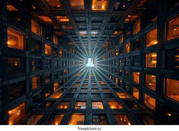 The Stunning View of Skyscraper Atrium